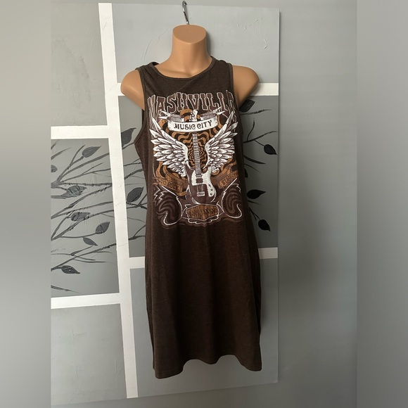 NEW Women’s Nashville Music City Retro Western Graphic Bodycon Mini Dress - Picture 6 of 6